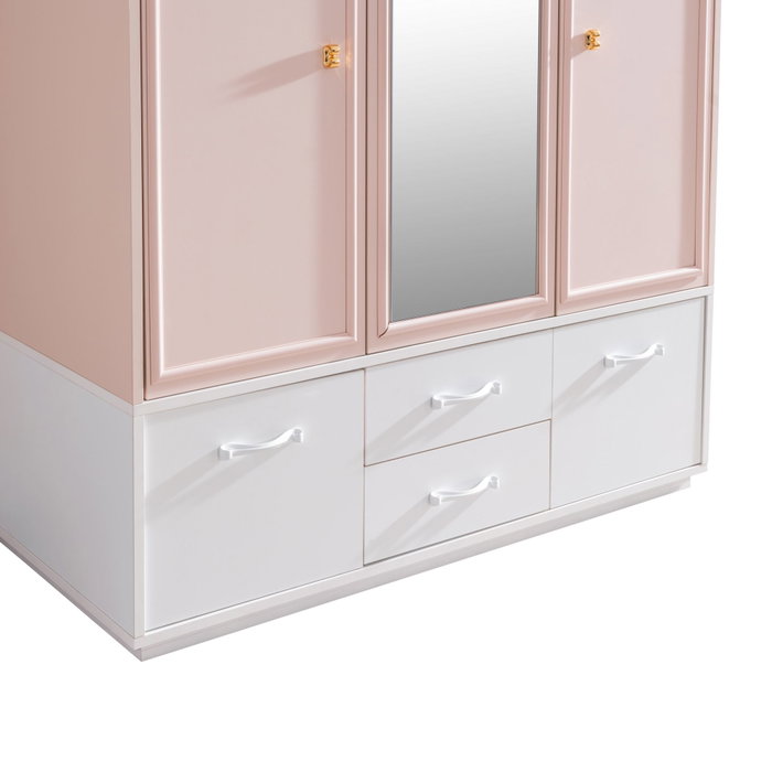 Hanah Home Armario Rosa y Blanco Hanah Home Armario Rosa y Blanco
